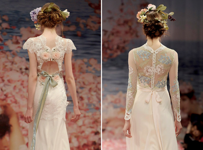 Beautiful back details. Claire Pettibone 2013 Fall Collection. www.theweddingnotebook.com