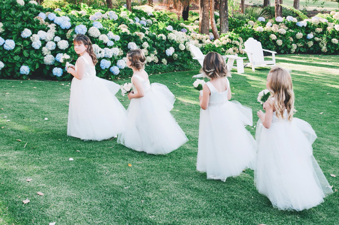 Lovely flowergirls dresses by Donna Tobin Couture. Photo Ben Yew Photography. www.theweddingnotebook.com