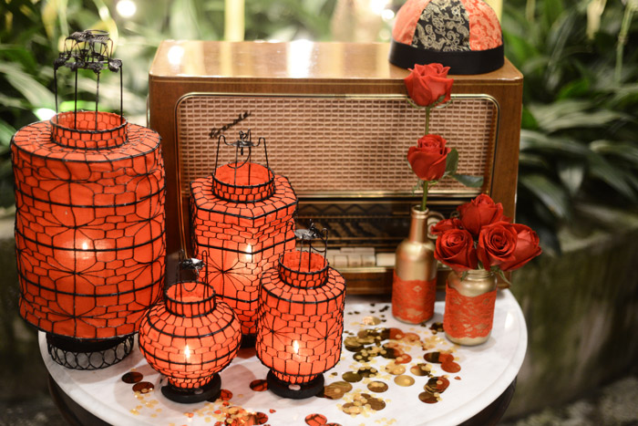 Era-themed setup at Seven Terraces. Event Styling by Coochicoo. www.theweddingnotebook.com