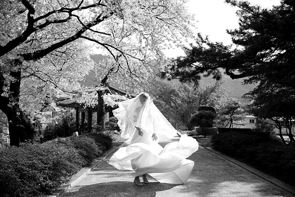 Photo DIY Bridal Portraits In Seoul. www.theweddingnotebook.com