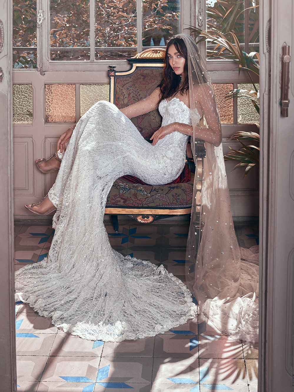 Inez and Stardust veil - Galia Lahav Spring 2018 Collection. www.theweddingnotebook.com